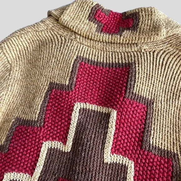 RALPH LAUREN Southwestern Concho Button Vintage Knit Cardigan Size M - Picture 9 of 14